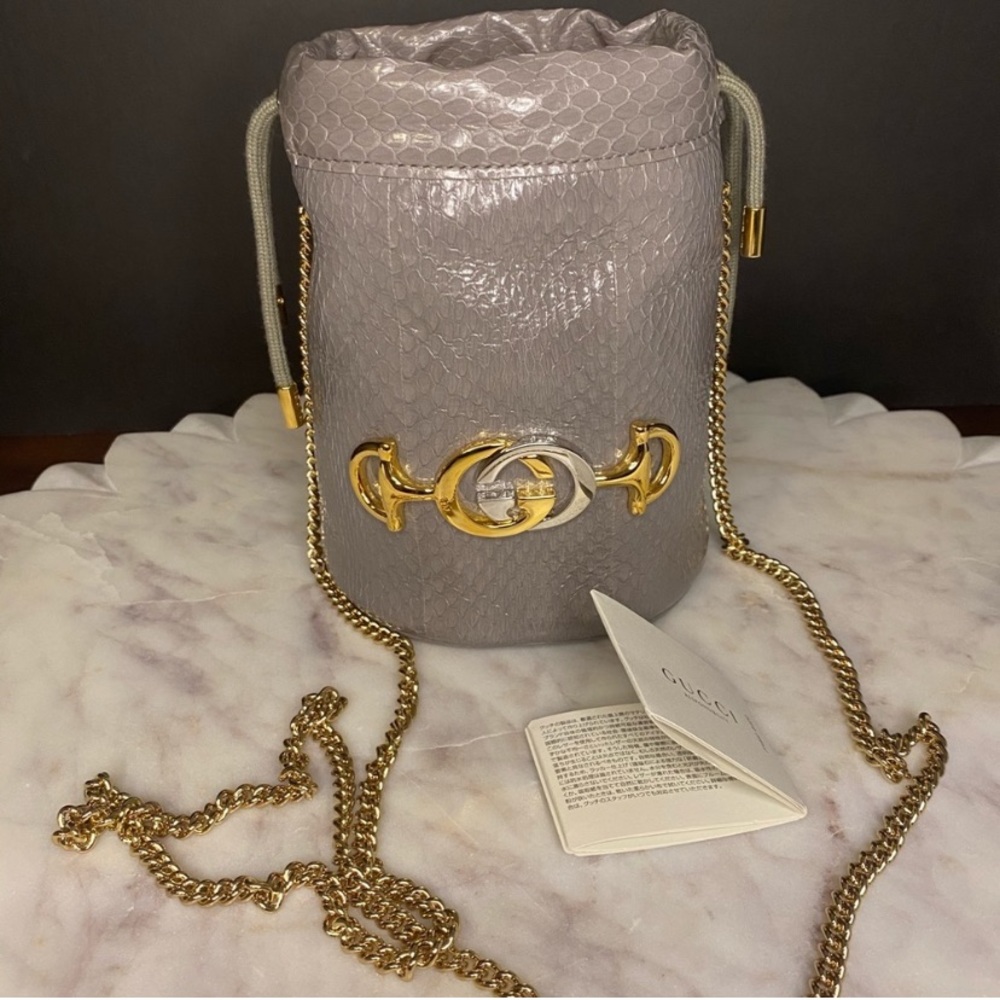 Gucci snakeskin Bucket Zumi Crossbody bag 🐍